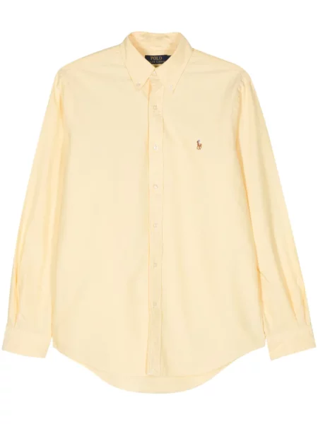 Με τιράντες μάλλινο παντελόνι Polo Ralph Lauren με απλικέ λευκό