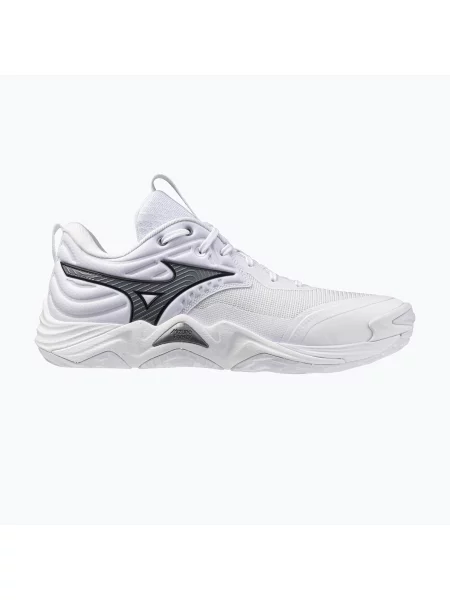 Обувки за волейбол Mizuno Wave Momentum Elite white/metallic gray/black бяло