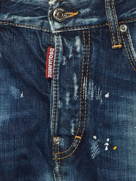 Blugi Dsquared2 zdrențuiți albastru
