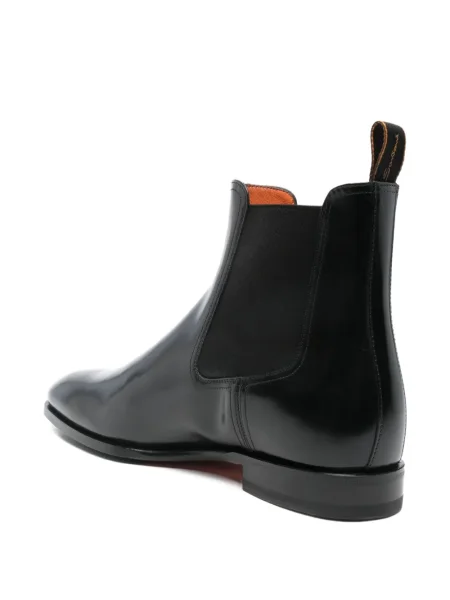 Botine chelsea Santoni din piele negru