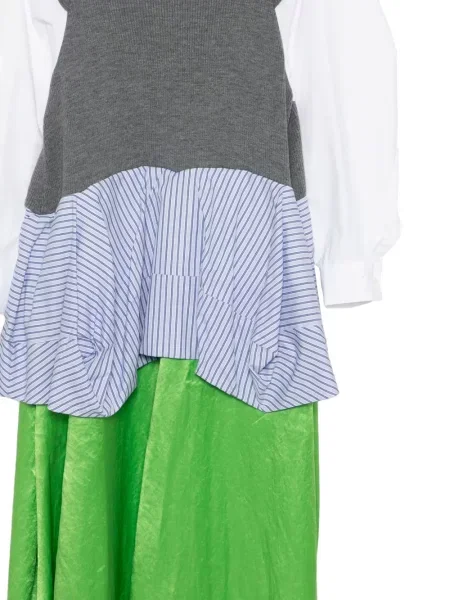 Dryžuotas kostiumas suknele Enföld pilka