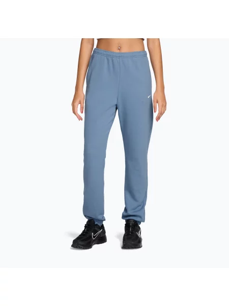 Pantaloni pentru femei Nike Studio Fleece work blue/sail albastru
