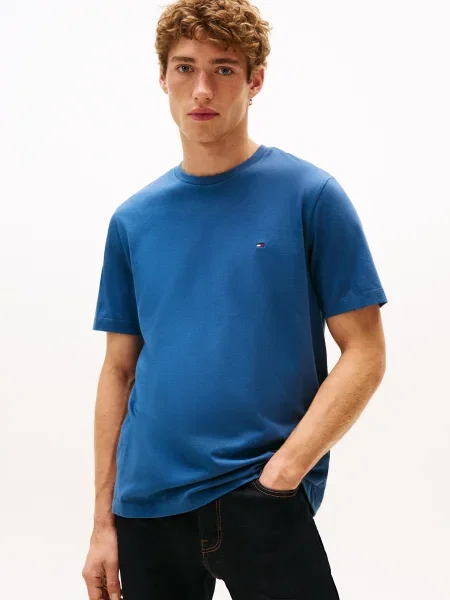TOMMY HILFIGER Tričko ESS SEASONAL enciánová modrá