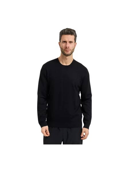 Sweter Armani Exchange żakardowy niebieski
