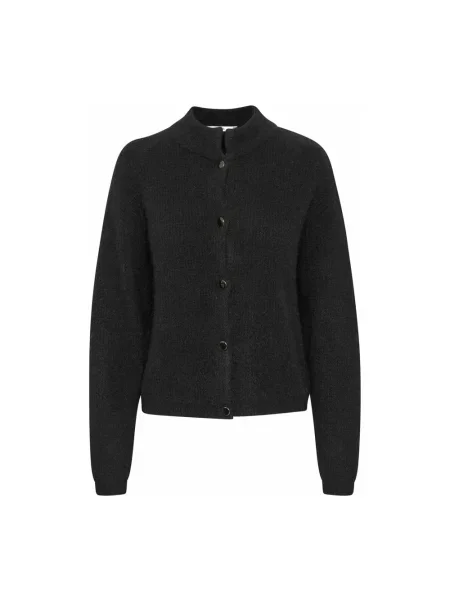 Krótki kardigan Gestuz wełniany czarny