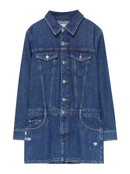 Pull&Bear Rochie tip bluză denim albastru