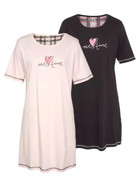 VIVANCE Spalna srajca Dreams roza črna