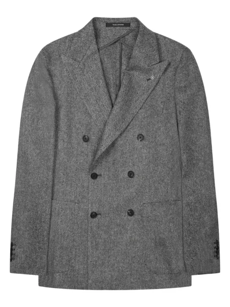 Sacou Tagliatore cu model herringbone cu două rânduri de nasturi gri