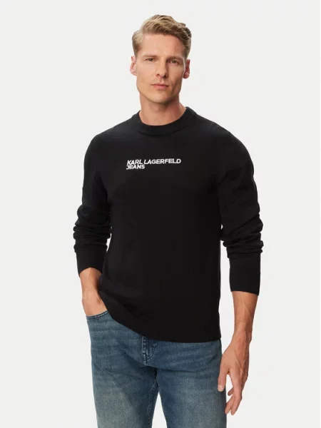 Karl Lagerfeld Jeans Pulover črna