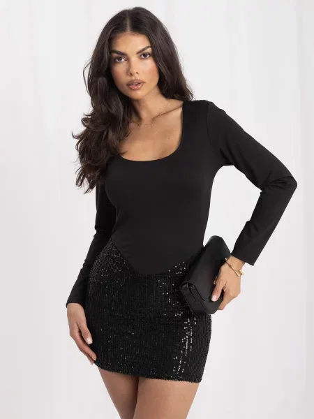 Mini haljina Italy Moda crna