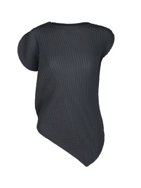 Top Issey Miyake asimetric albastru