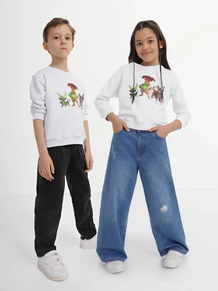 Дитячий Світшот INTERTOP x MAVKA бавовна/еластан білий