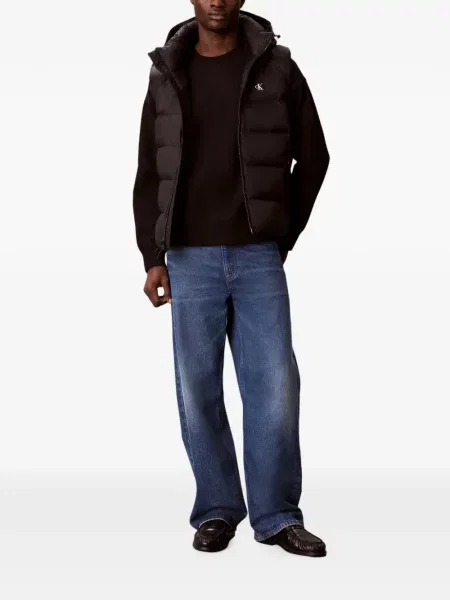 Vestă Calvin Klein cu glugă negru