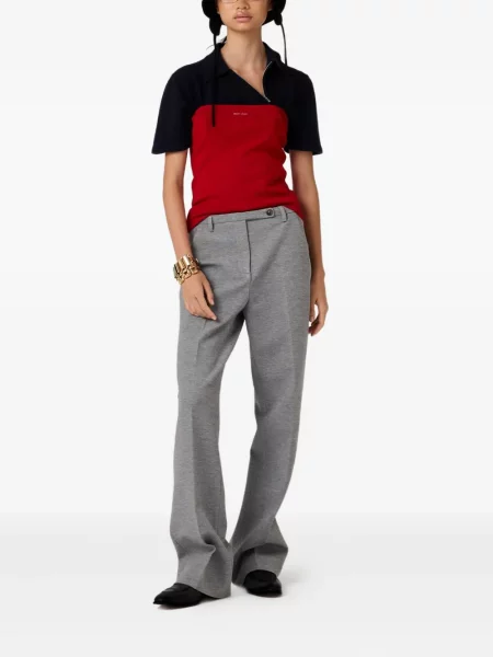 Pantaloni Miu Miu cu broderie gri