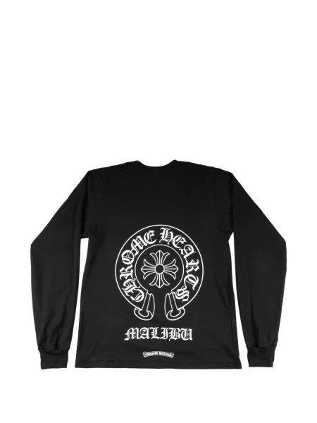 Пуловер Chrome Hearts с принт със сърца черно