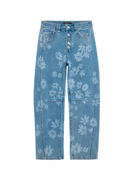 Desigual Jeans albastru alb