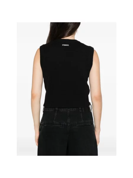 Dzianinowy sweter Pinko czarny