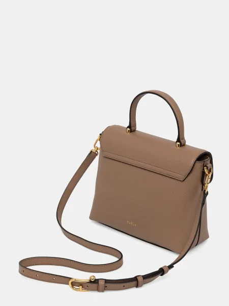 Furla torebka crossbody skórzana brązowa