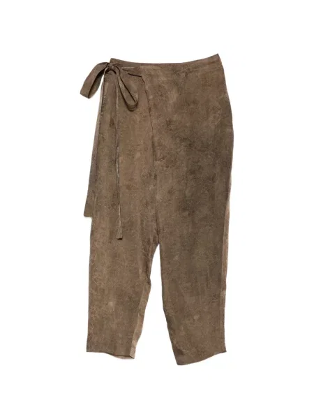 Pantaloni Uma Wang plic maro