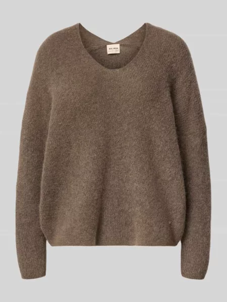Sweter z dzianiny z mieszanki wełny model ‘THORA’ Mos Mosh