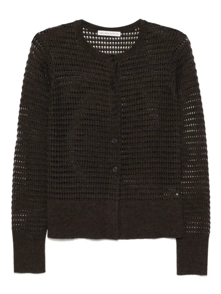 Cardigan Mark Kenly Domino Tan din lână merinos maro