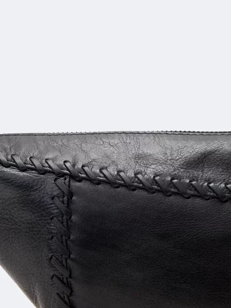 AllSaints torebka crossbody dziecięca skórzana ESME czarna