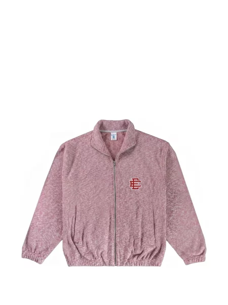 Bouclé hanorac Eric Emanuel cu broderie roz