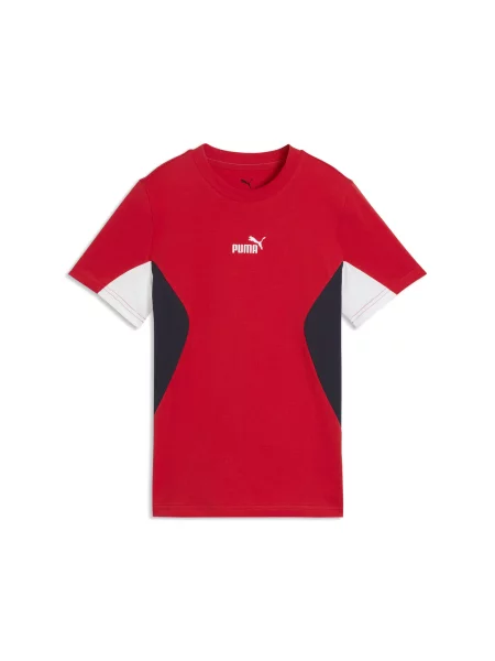 Młodzieżowa koszulka Essentials Block PUMA czerwona