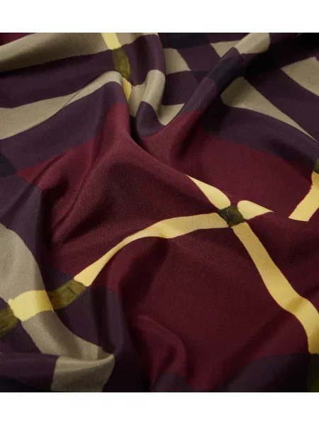 Fular Burberry de mătase în carouri