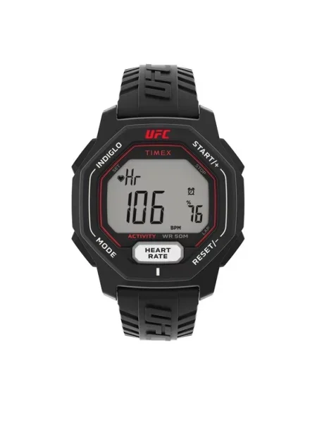 Lniany zegarek Timex czarny