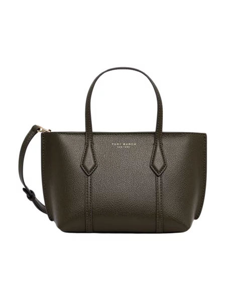 Tory Burch torebka tote skórzana Perry zielona