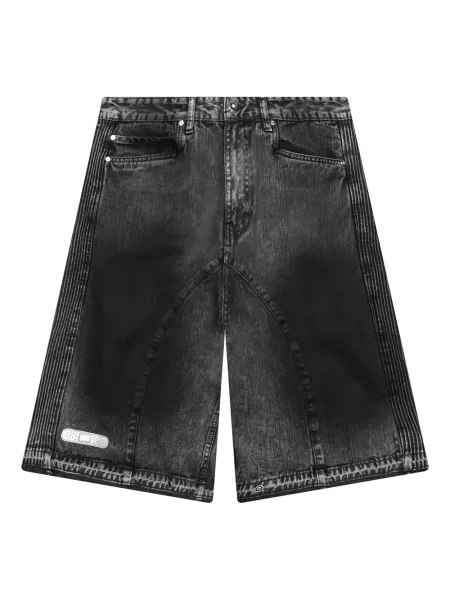 Plisované džínové šortky Pdf černé