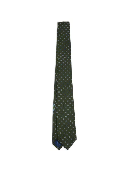 Cravată Ferragamo din jacard verde