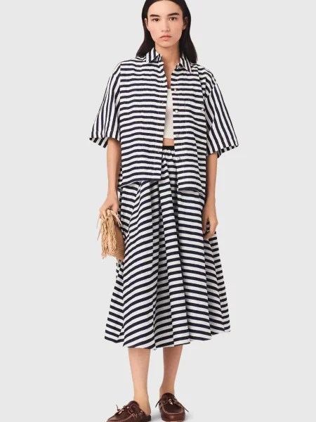 Смугаста спідниця Maje синій