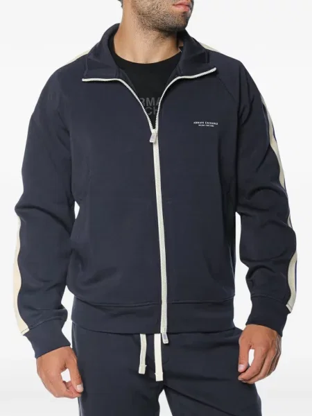 Pulover Armani Exchange cu dungi albastru