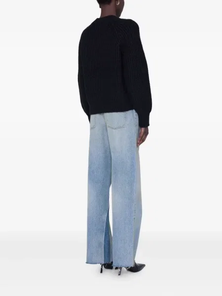 Pulover Anine Bing cu broderie negru