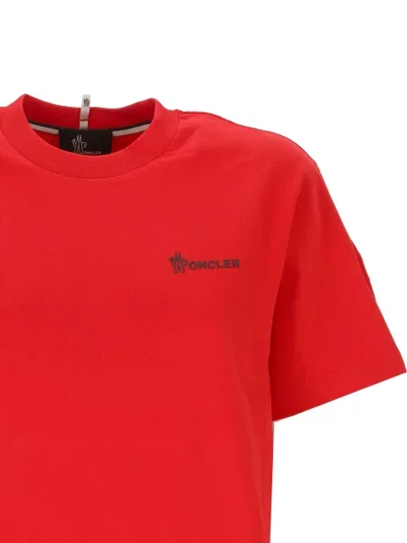 Tricou Moncler Grenoble cu imagine roșu