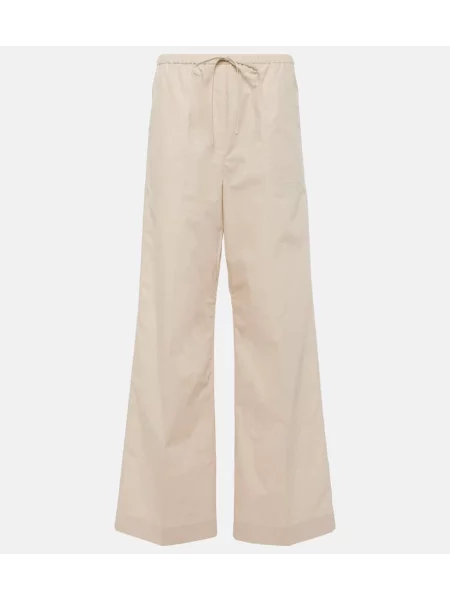 Pantaloni Toteme cu talie înaltă bej