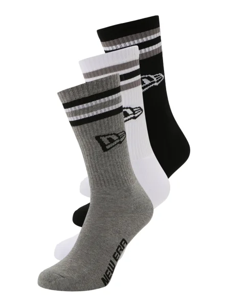 NEW ERA Șosete gri / negru alb