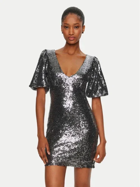 Rinascimento Rochie cocktail argintiu