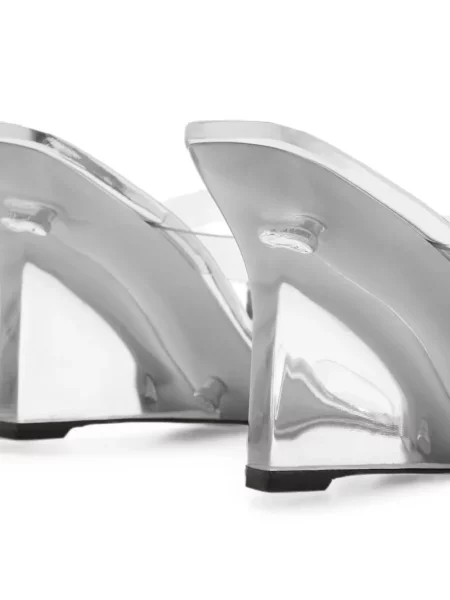 Sandale Stuart Weitzman cu pană cu bretele alb