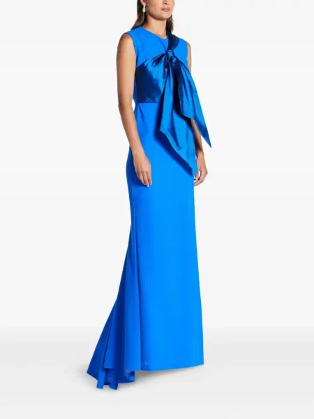 Rochie Greta Constantine cu funde albastru