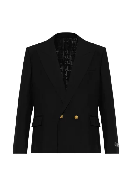 Geacă Balmain cu două rânduri de nasturi negru