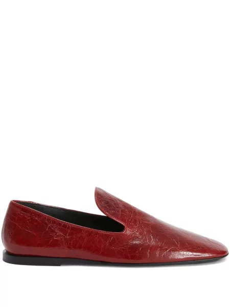 Pantofi loafer Jil Sander din piele roșu