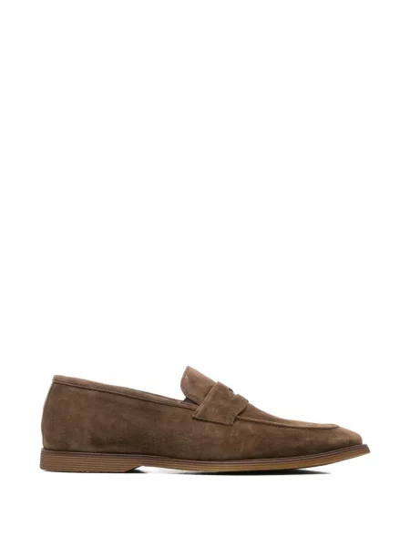 Pantofi loafer Alberto Gozzi din piele de căprioară maro