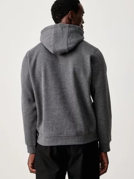 Guess bluza z kapturem z bawełną szara