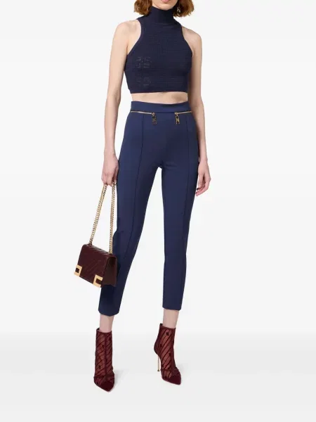Top Elisabetta Franchi plasă negru
