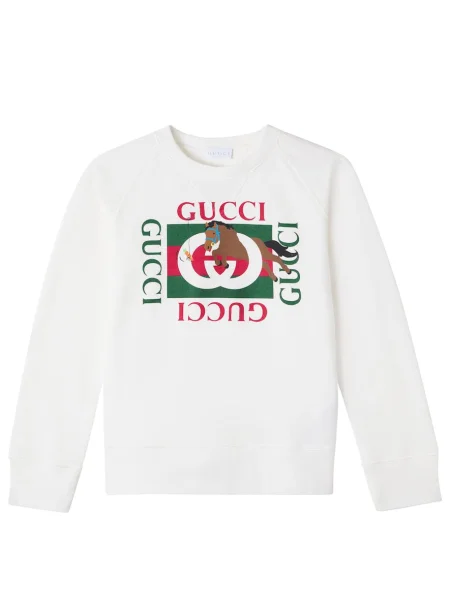 Gyerek fleece melegítő felső Gucci fehér