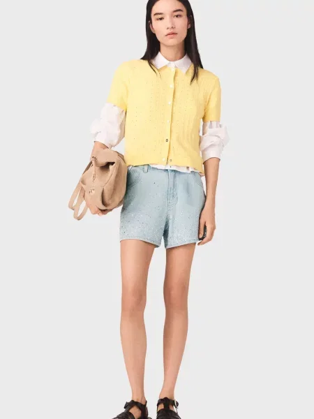 Джинсові шорти Maje блакитні