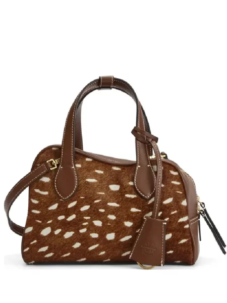 Geantă shopper Atp Atelier cu imagine maro